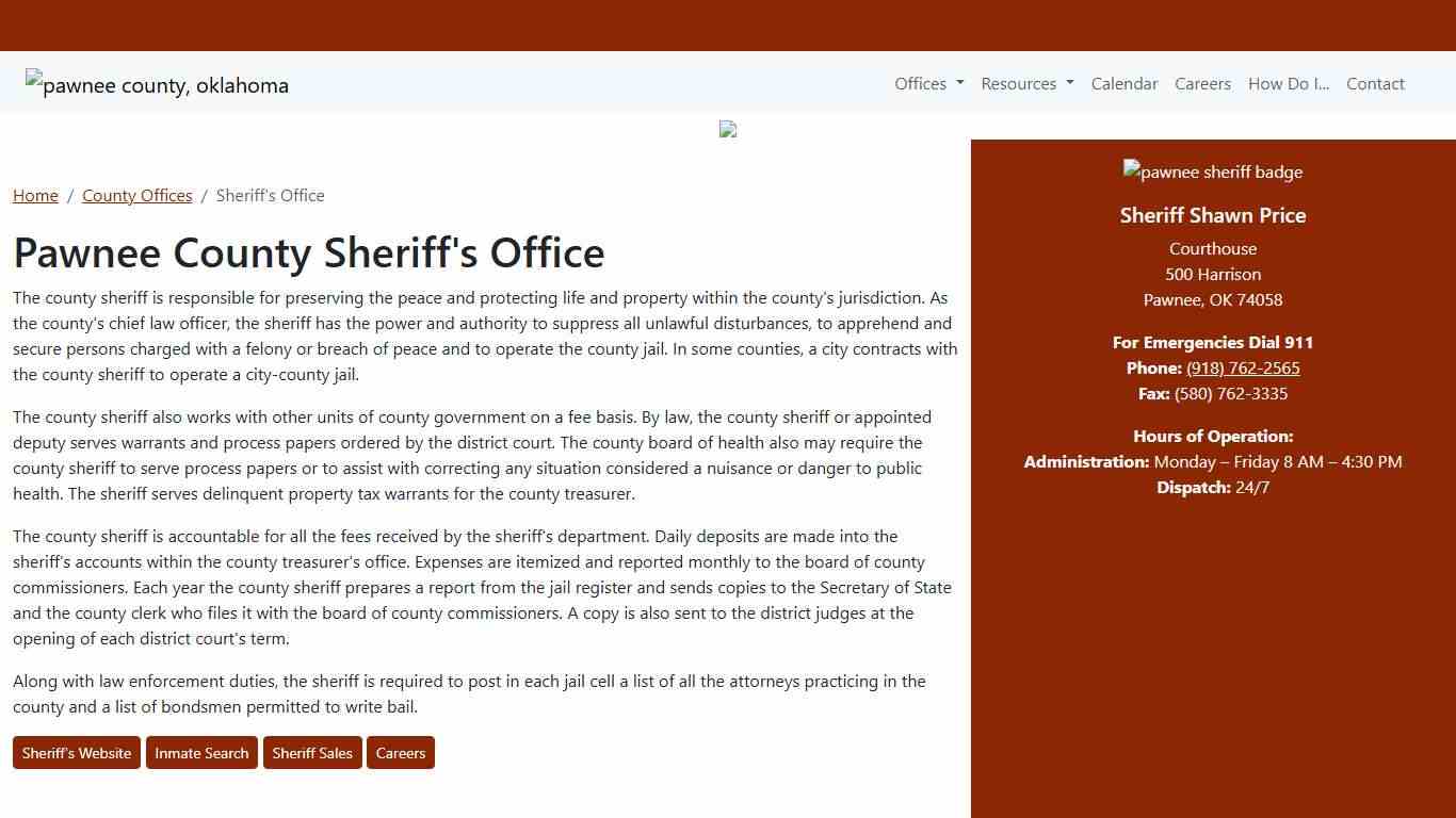 Sheriff Pawnee County